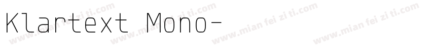 Klartext Mono字体转换